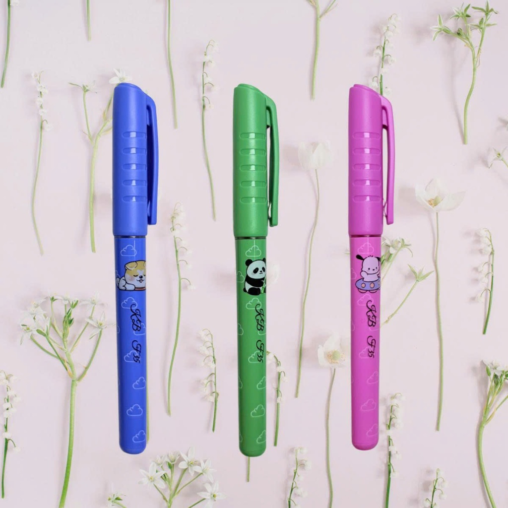 Combo 3 Bút Máy F03 Mực Nhanh Khô ( Ngòi EF Nâng Cấp ) - Dùng Cho Học Sinh Tiểu Học Từ Lớp 1-5.