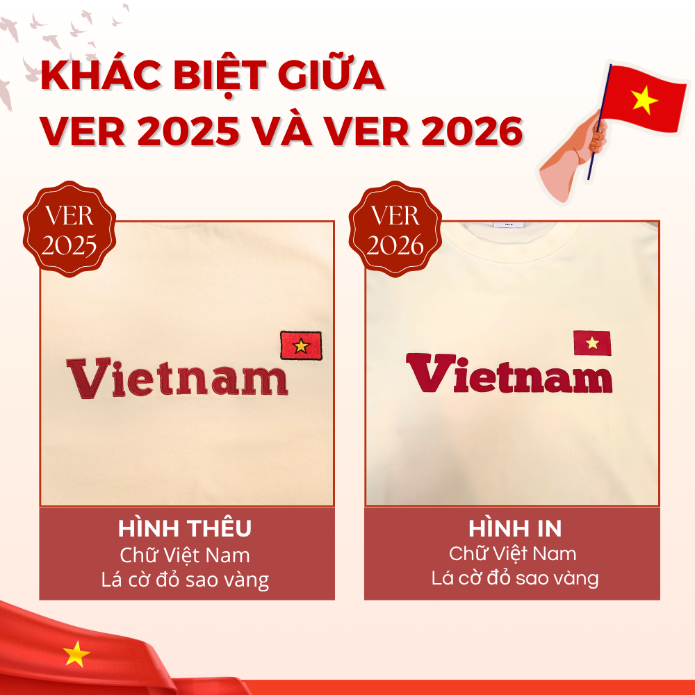 [PHIÊN BẢN 2026] Áo Thun ECOCHIC Tri Ân In Chữ Việt Nam Hình In Cờ Đỏ Sao Vàng Yêu Nước Hàng Chính Hãng Unisex B165