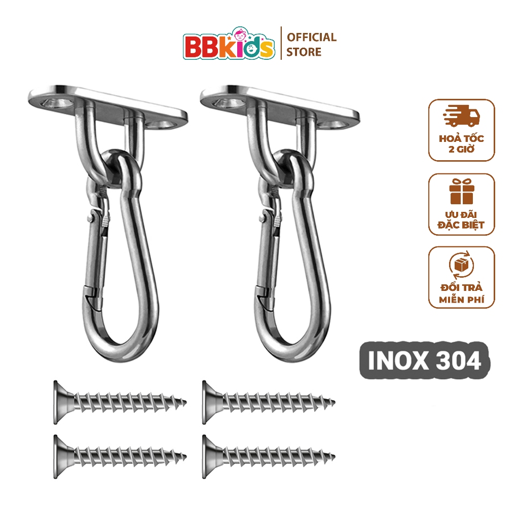 Móc Treo Giỏ Hoa Ngoài Trời, Móc Treo Trần, Treo Đèn Trang Trí, Treo Nội Thất, Chất Liệu Inox 304 - BB003