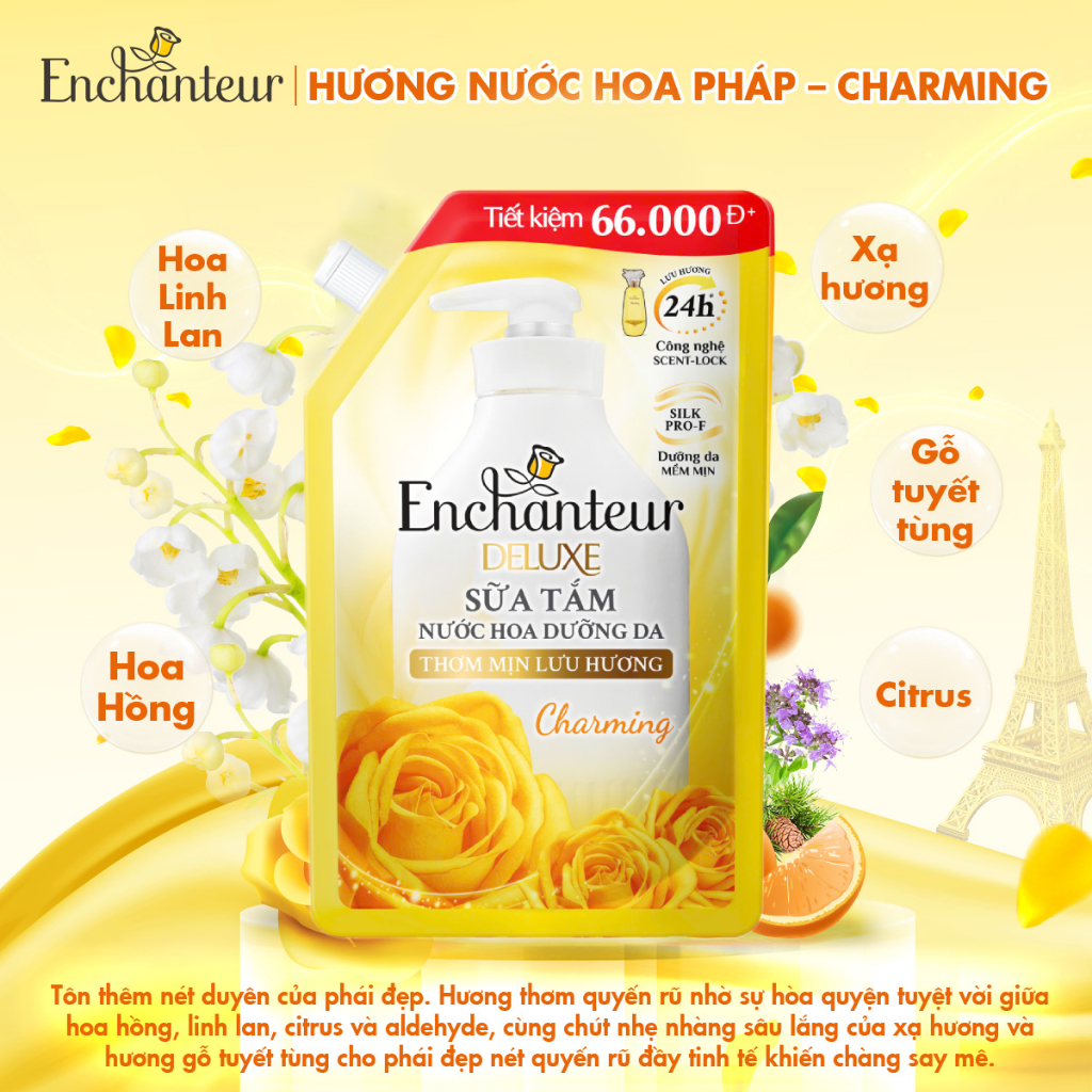 [GIFT] Sữa tắm / Dầu gội Enchanteur hương nước hoa 450g/ 100g / 150g / 200g (mùi ngẫu nhiên)