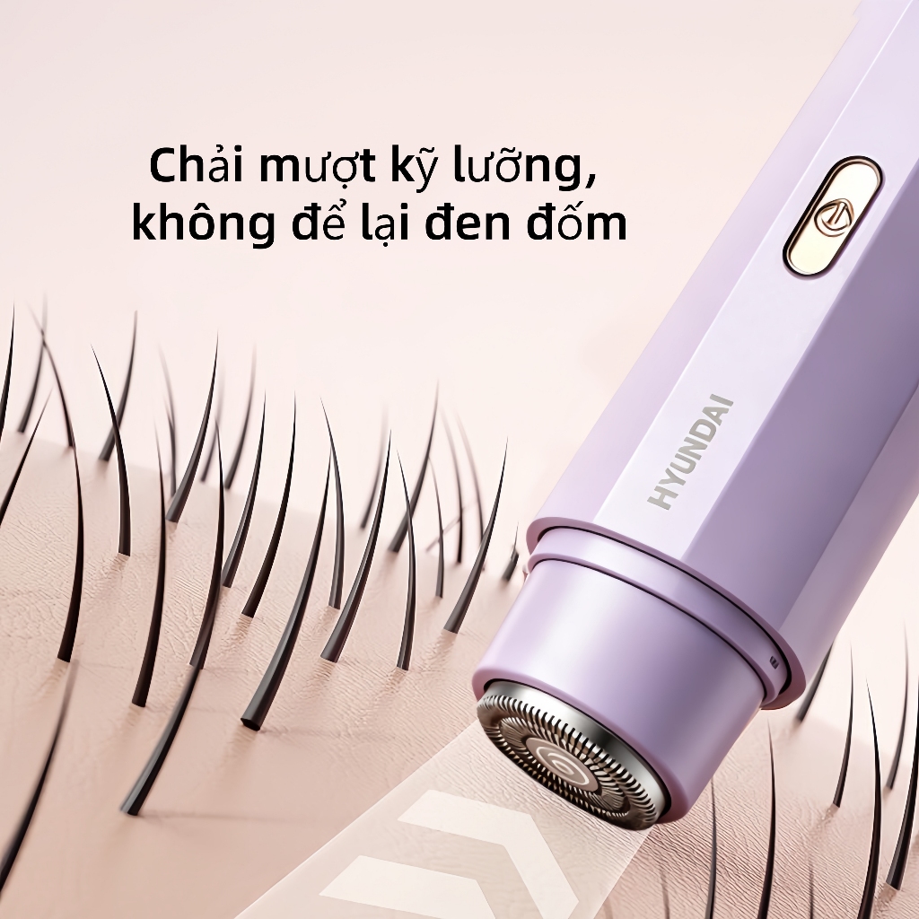 Máy Cạo Lông Điện 2 Đầu HYUNDAI - Cạo Toàn Thân, Chống Nước, Pin Sạc, An Toàn Nam Nữ
