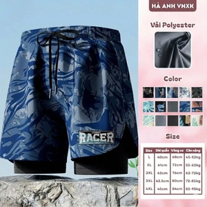 Quần Bơi Nam 2 Lớp Cao Cấp Nhanh Khô Thoáng Khí, Quần Thể Thao, Tập Gym, Chạy Bộ