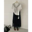 TRIANGLE - BeU Skirt (Cân nhắc kỹ, returned is not welcomed) Chân váy voan dáng dài style Hàn Quốc 2 lớp dễ mặc