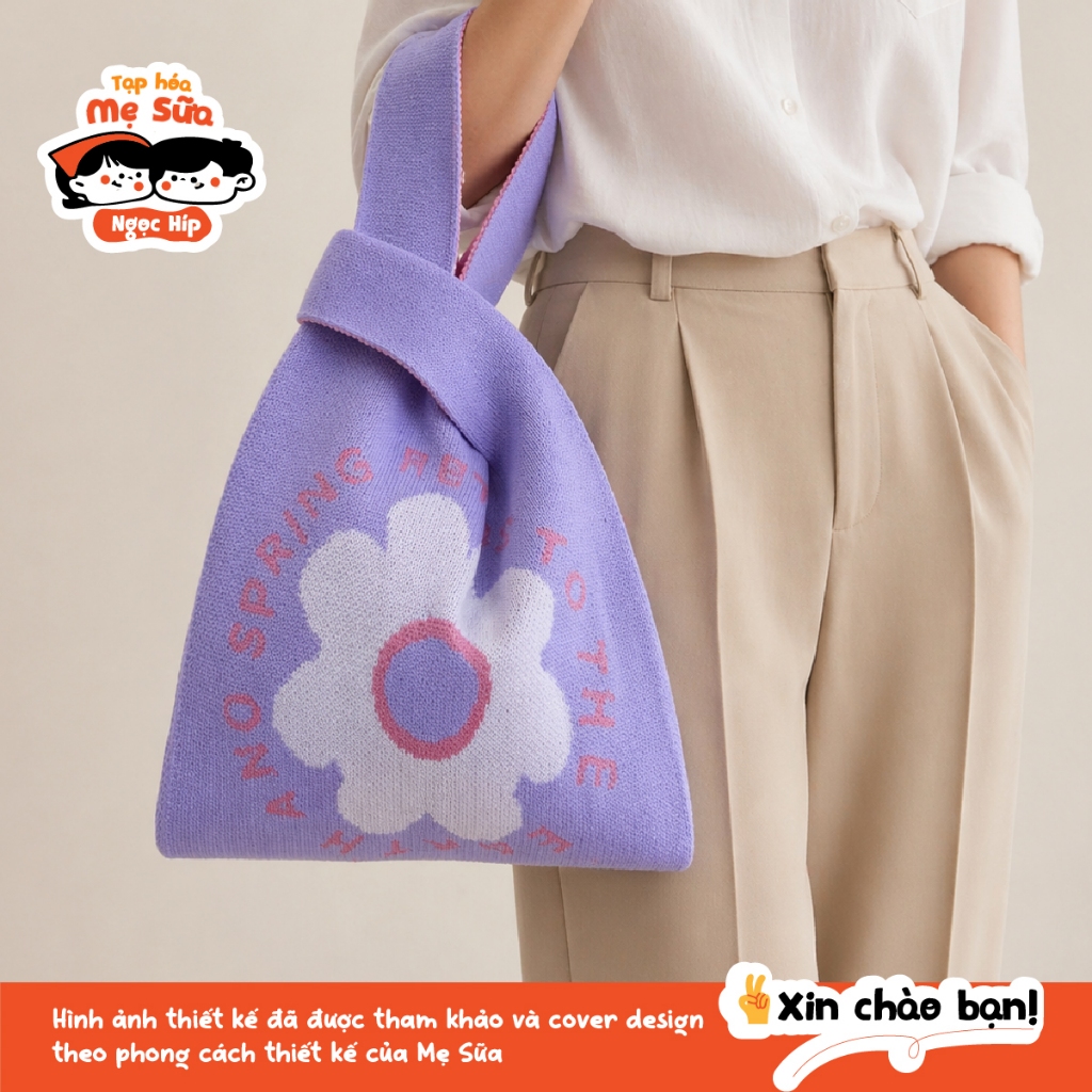 Túi Knot Len "Tím Lavender" – Khởi Đầu Mùa Xuân Dịu Ngọt