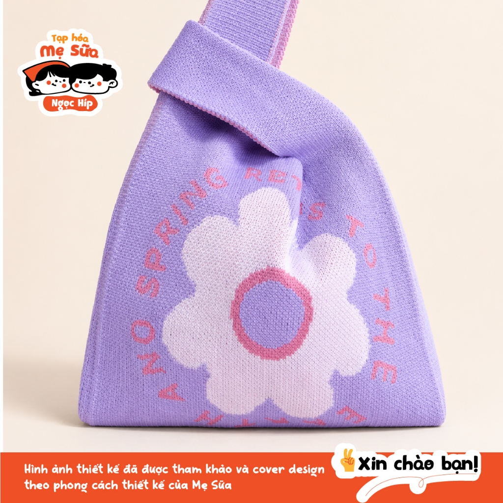 Túi Knot Len "Tím Lavender" – Khởi Đầu Mùa Xuân Dịu Ngọt