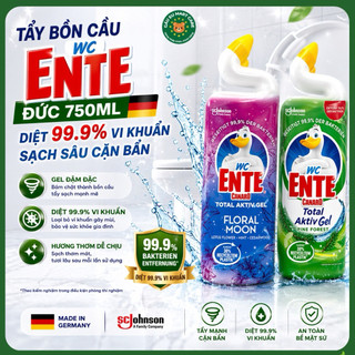 Tẩy Bồn Cầu Ente Canard Total Aktiv đậm đặc  Diệt Khuẩn Khử Mùi Tẩy Cặn Vôi , thơm mát dễ  chịu.