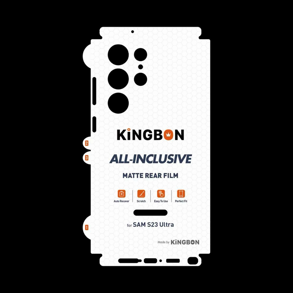 Miếng dán PPF Mặt Sau FULL Viền - Full Lỗ Loa Chống Vân Tay  KiNGBON Samsung s23ultra đến S26Ultra