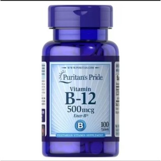 Vitamin B12 500mcg Puritan’s Pride – Hỗ trợ bổ máu, giảm chóng mặt, tăng trí nhớ, lọ 100 viên