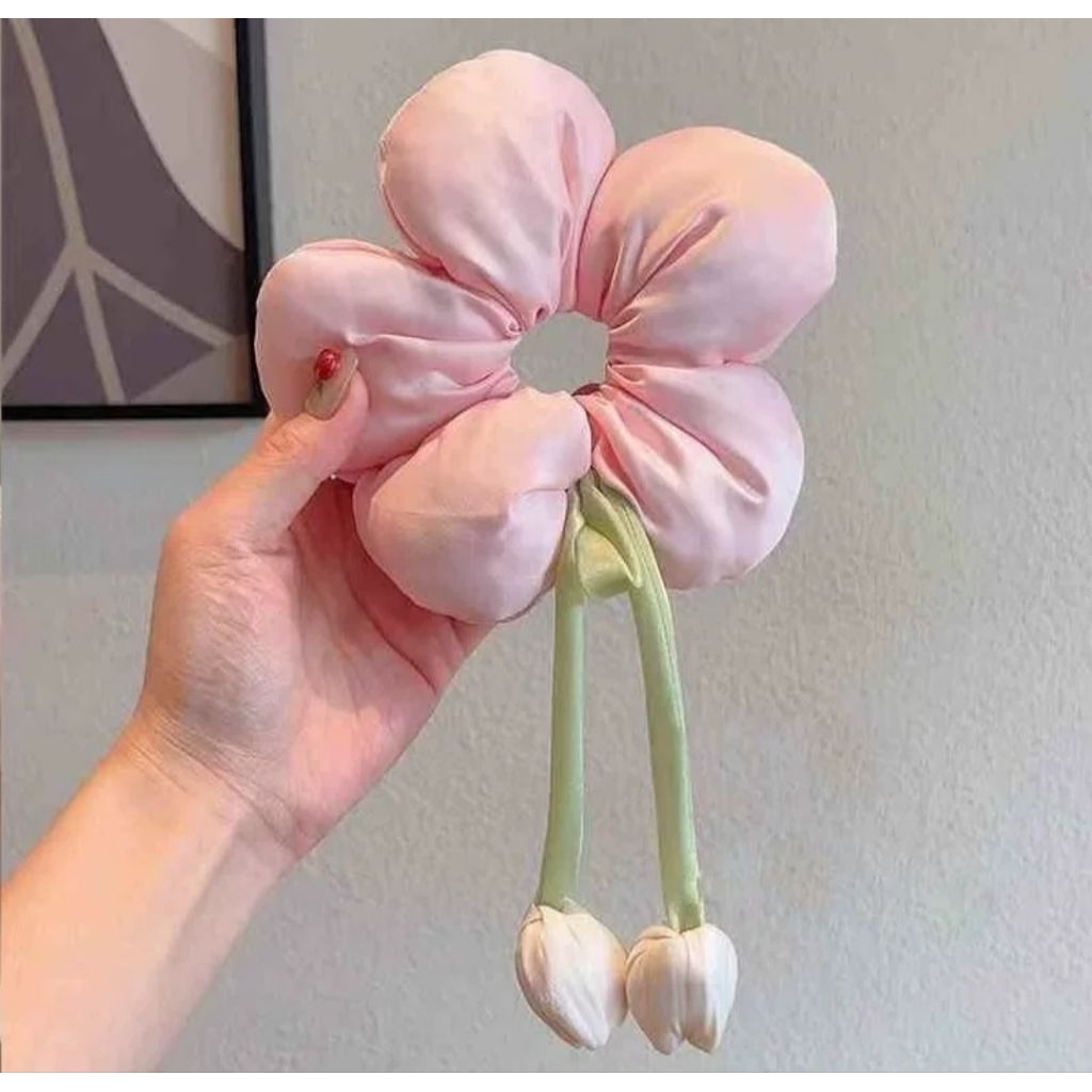 Cột hoa phồng tulip nơ 5 cánh dễ thương mẫu mới phongcách Hàn