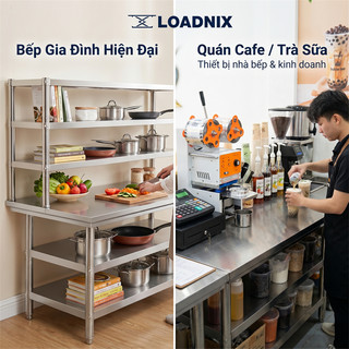 BMZAR Kệ để đồ nhà bếp inox 304 chất lượng cao Kệ bếp đa năng 5 tầng Kệ Inox Nhà Bếp Cao Cấp