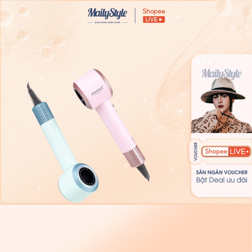 K89_ Máy Sấy Tóc Ion Âm High Speed Jidosa JD-HD1400 Giao Màu Ngẫu Nhiên