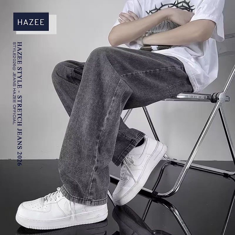 Quần jean Nam ống rộng Streetwear Hàn Quốc Trẻ Trung, Quần jean nam co giãn HAZEE vintage Style 2026