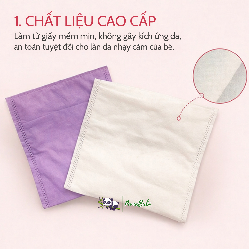 [200 Miếng] Miếng lót phân su Hiền Trang cho bé sơ sinh, miếng lót sơ sinh thấm hút, Tã lót sơ sinh