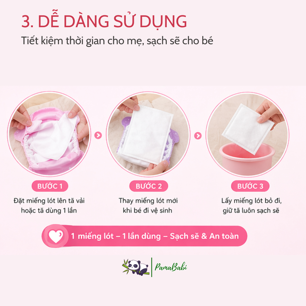 [200 Miếng] Miếng lót phân su Hiền Trang cho bé sơ sinh, miếng lót sơ sinh thấm hút, Tã lót sơ sinh