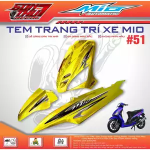 TEM XE MIO SPORT #51 (CHẤT LƯỢNG CAO - SẮC NÉT - KHÔNG PHAI MÀU)