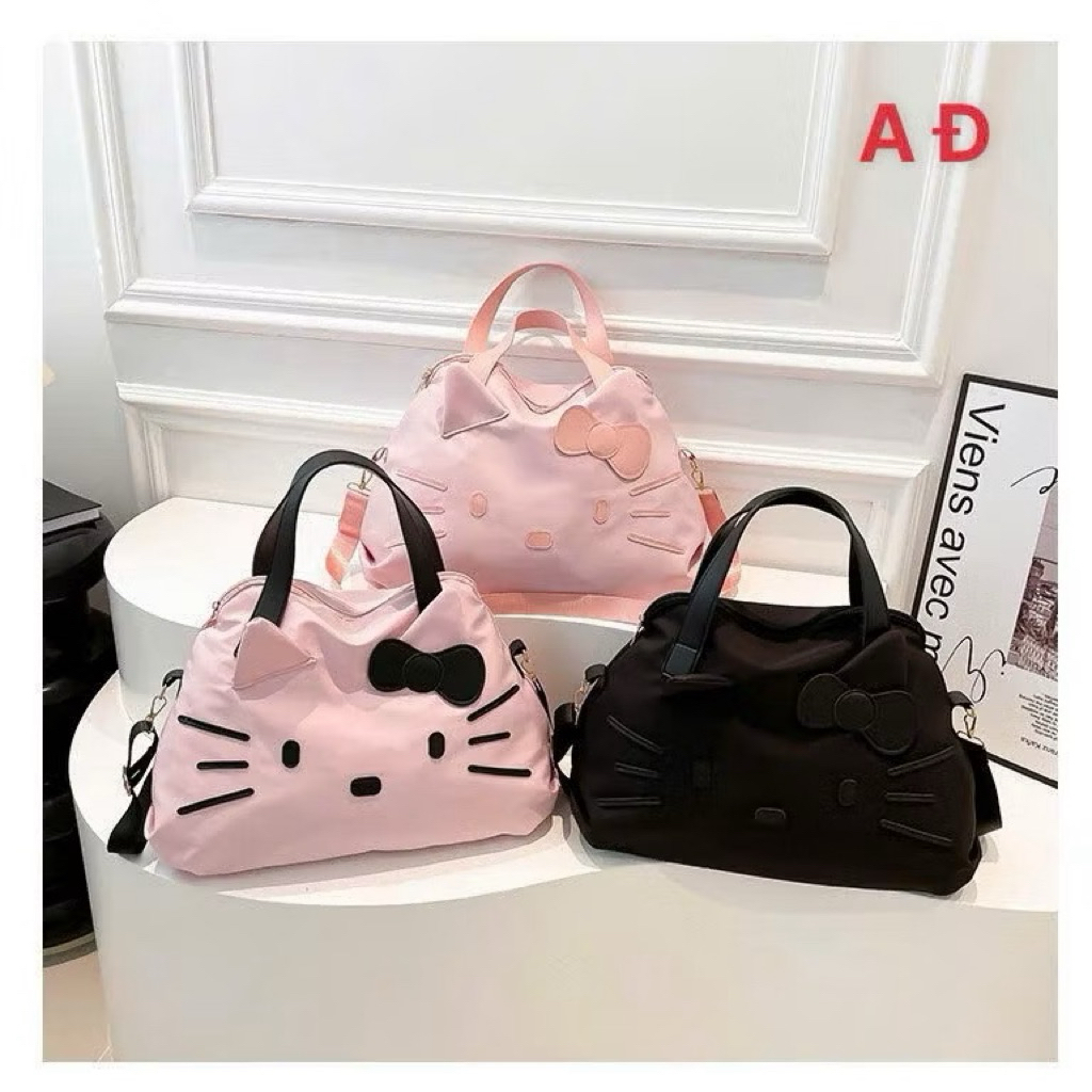 Túi đựng đồ du lịch hello kitty, túi xách đựng hành lý lớn, túi xách nữ