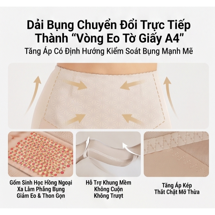 Quần Định Hình Nâng Mông Santony 336 - Gen Đùi Tự Nhiên, Êm Ái Mặc Hàng Ngày Aosimanna