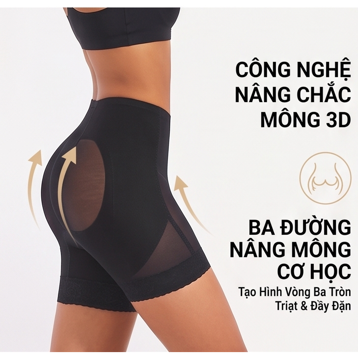 Quần Định Hình Nâng Mông Santony 336 - Gen Đùi Tự Nhiên, Êm Ái Mặc Hàng Ngày Aosimanna
