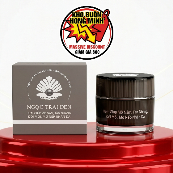 Kem Face Ngọc Trai Đen Chính Hãng - Ngừa Lão Hóa, Dưỡng Da Sáng Mịn, Mờ Nám Sạm [Đen]