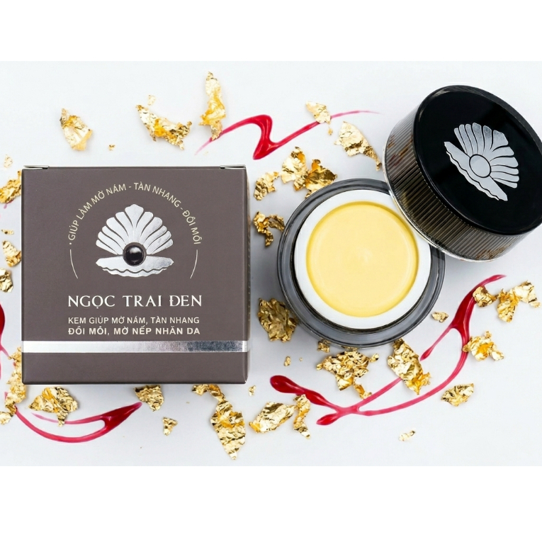 Kem Face Ngọc Trai Đen Chính Hãng - Ngừa Lão Hóa, Dưỡng Da Sáng Mịn, Mờ Nám Sạm [Đen]