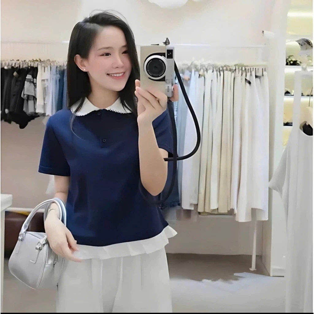 [Peinn] ÁO POLO CỔ SEN phối viền bèo chất liệu cotton trẻ trung nhẹ nhàng hot trend 12 THÁNG SÁU MA1521