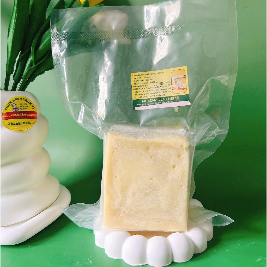 500g Phô mai Khối Mozzazzella kéo sợi _GIAO TỈNH PHÍA NAM _Kèm Túi Giữ Nhiệt