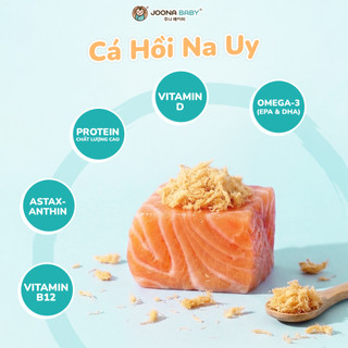 Cá Sấy Cho Bé Ăn Dặm - Cá Hồi Na Uy Sấy Thăng Hoa Giàu Omega 3, Protein, Không Gia Vị | Joona Baby