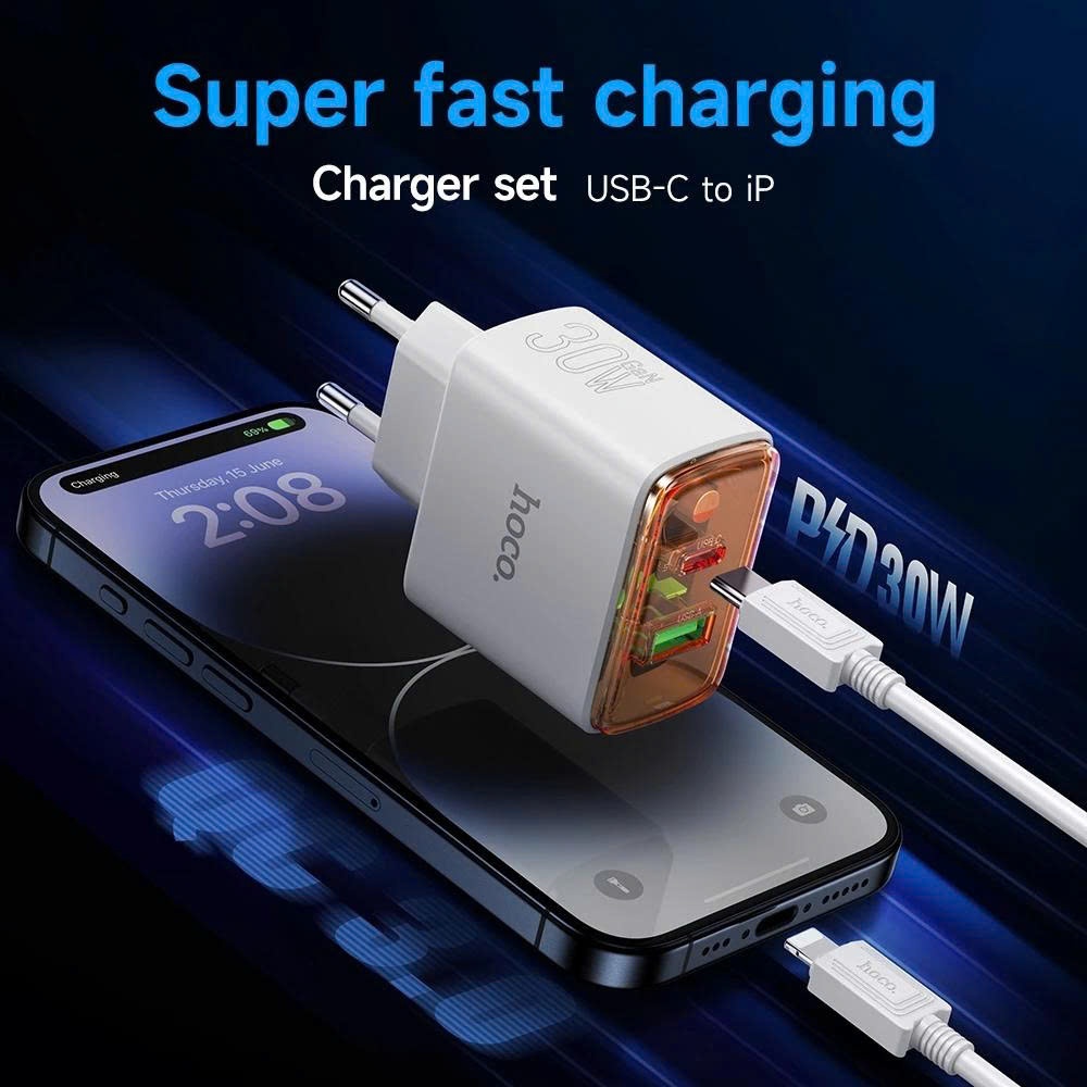 Bộ sạc nhanh 30W hoco CS42A chính hãng 2 cổng sạc tiêu chuẩn an toàn không nóng máy BH 6 tháng