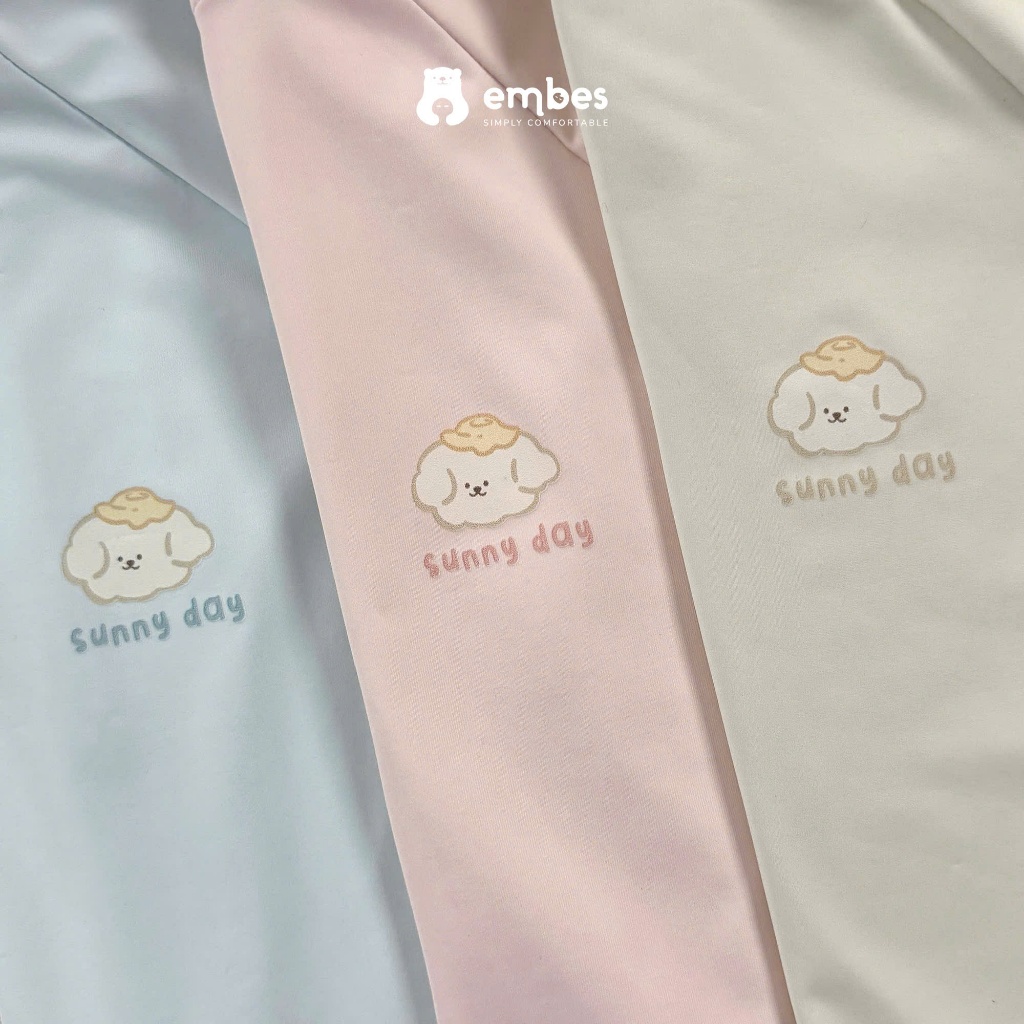 Áo Chống Nắng Embes, Áo Chống Nắng Có Mũ Vành Chất Proly Mềm Mại Chống Tia UV Cho Bé Size Từ 8-18Kg