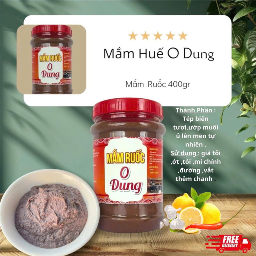 [Combo 800gr] Mắm Ruốc Ăn Liền Đặc Sản Mắm Huế Nguyên Chất Loại 1 Mắm Huế O Dung