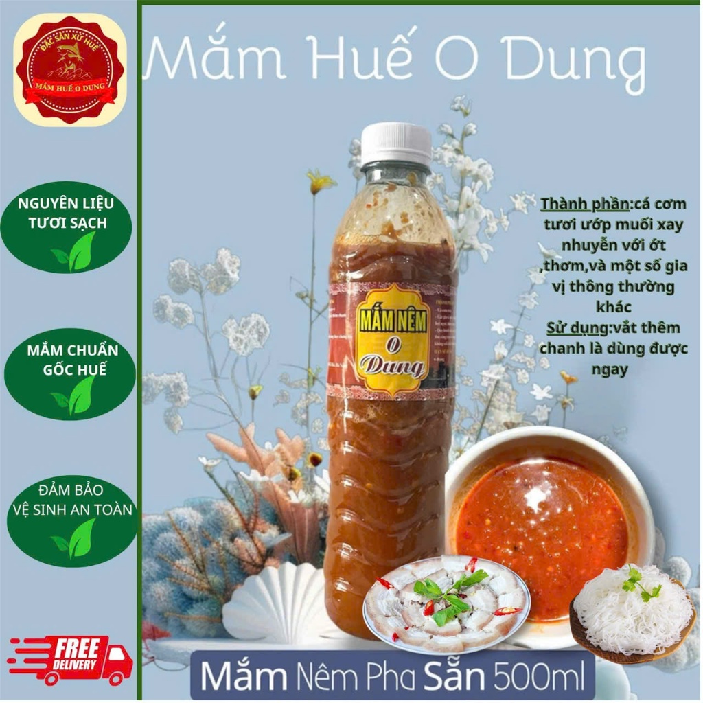 [Combo 2 chai] Mắm Nêm Huế Loại Ngon Pha Sẵn Chuẩn Vị Đặc Sản Huế  Mắm Huế O Dung
