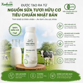 [HỎA TỐC] Sữa Chua Uống Mục Đồng Organic 250ml - Xanhsam Natural & Organic