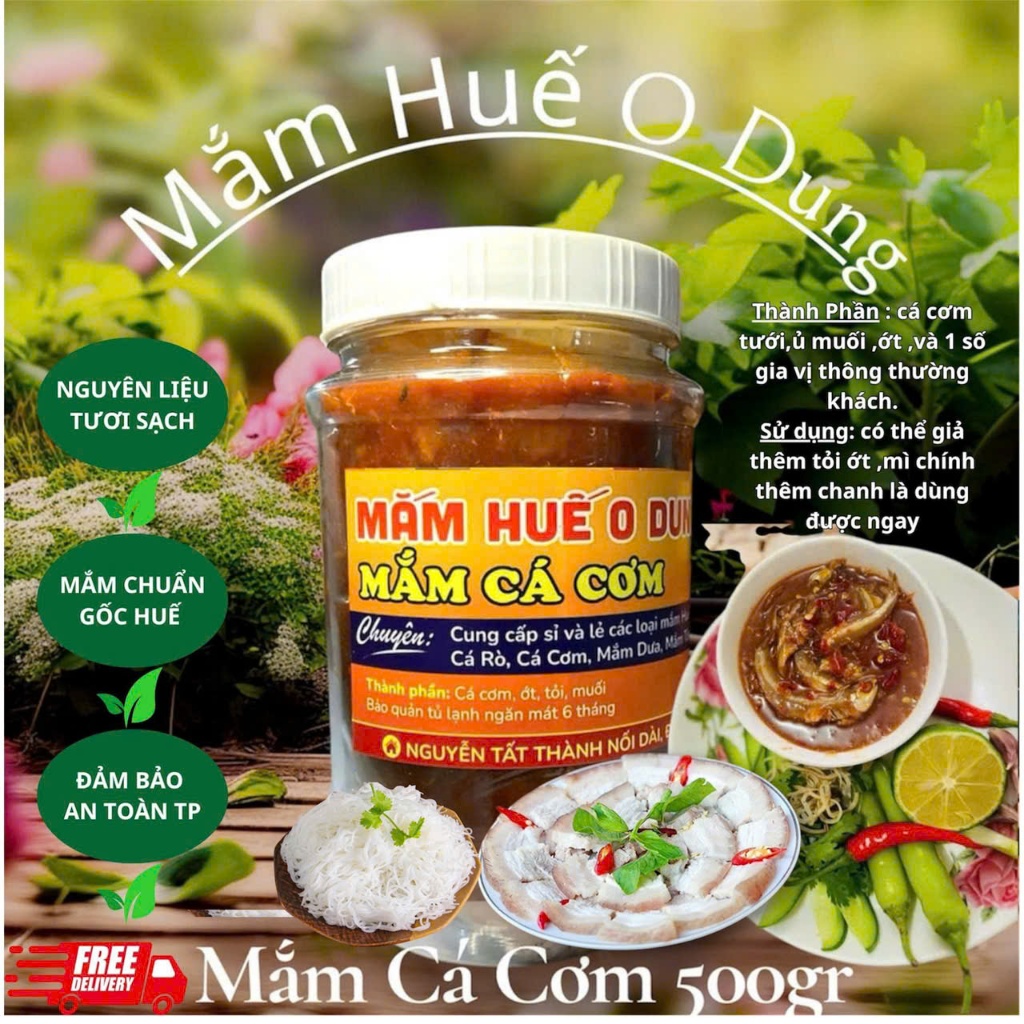 Hũ 500gr Mắm Cá Cơm O Dung Đặc Sản Huế Vị Mắm Dễ Ăn Phù Hợp Mọi Lứa Tuổi