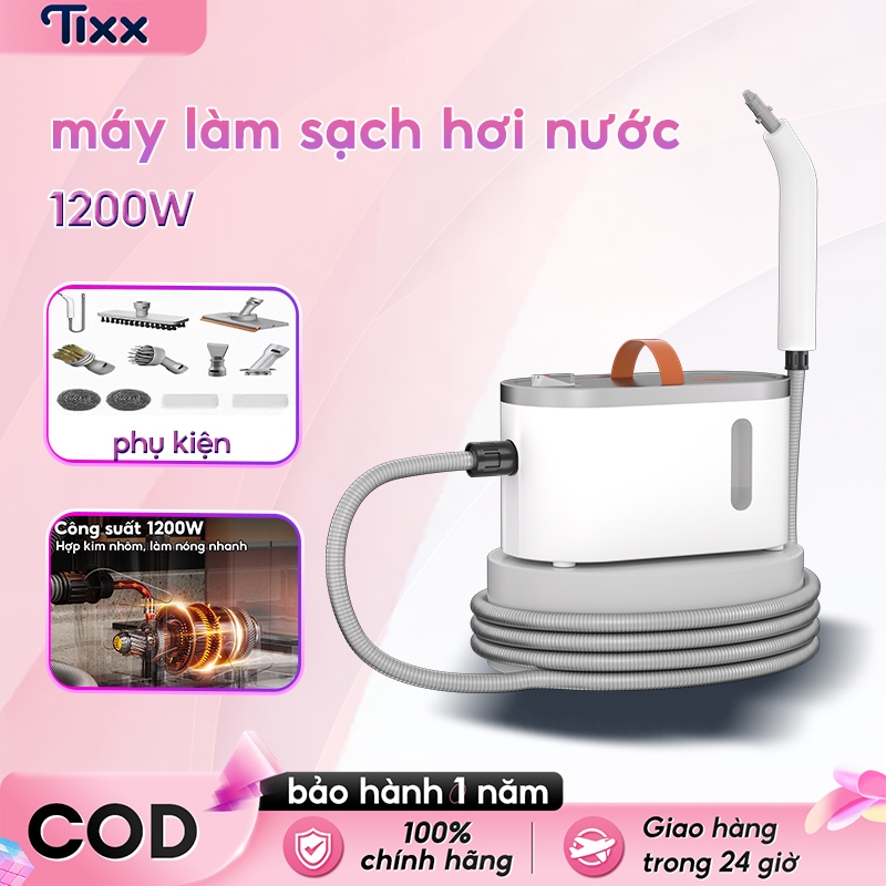 TIXX Máy làm sạch hơi nước nóng đa năng 850ml làm sạch ô tô nhà bếp tẩy dầu mỡ Hơi nước 120°C