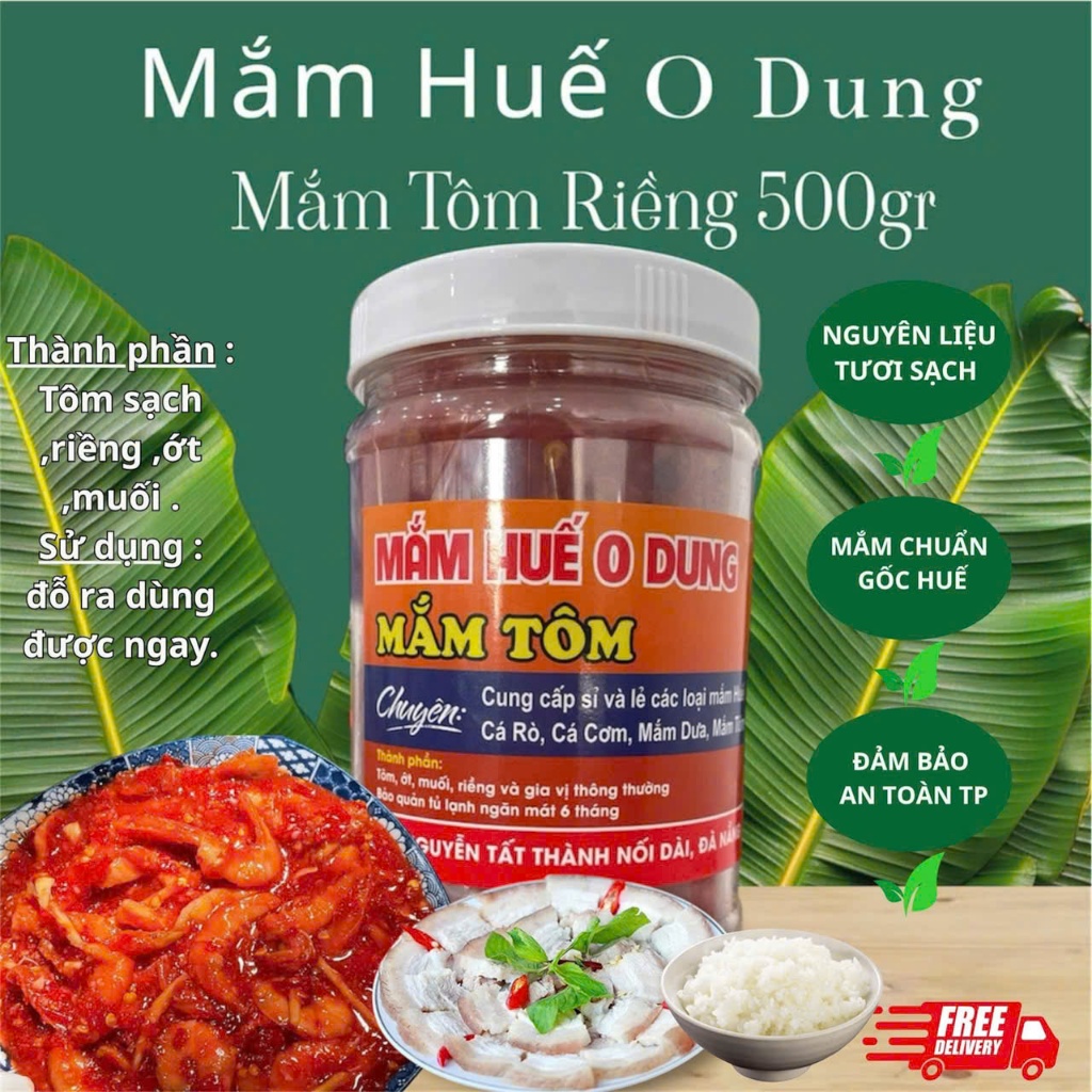 [Hũ 500gr] Mắm Tôm Chua Riềng Chua Cay Gia Vị Truyền Thống Chuẩn Vị Mắm Huế O Dung