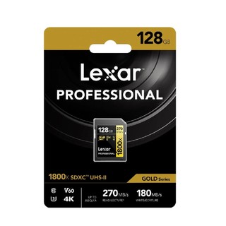 Thẻ nhớ Máy Ảnh SDXC Lexar Professional 128GB 1800x UHS-II U3 V60 đọc 270MB/s ghi 205MB/s (Gold) - Phụ Kiện Nhất Tín