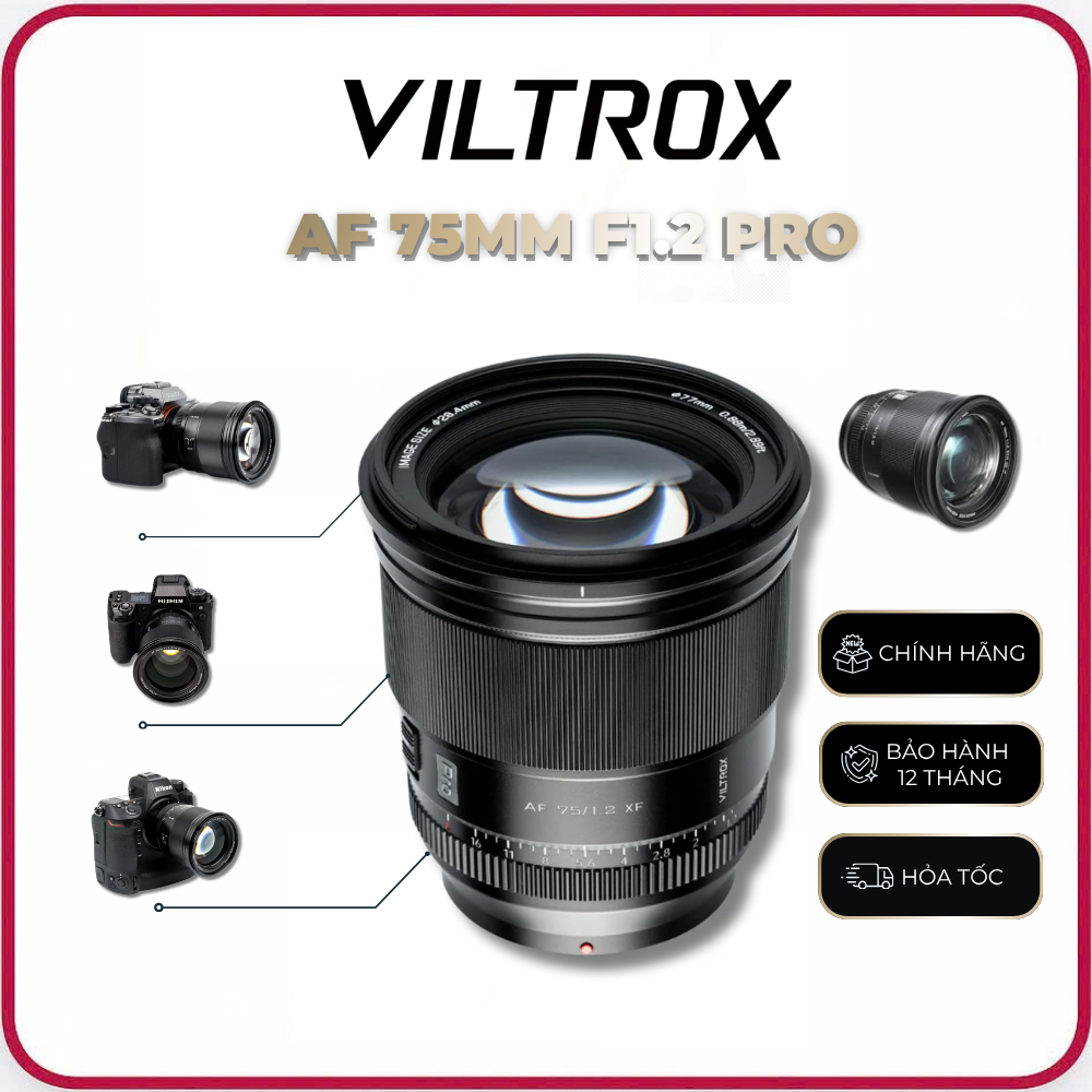 Ống kính Viltrox AF 75mm F1.2 PRO