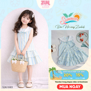 Set áo cổ thủy thủ và chân váy xanh J1083