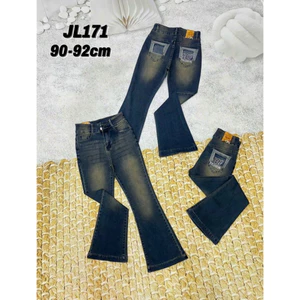 Quần Jeans Nữ, Quần Bò Nữ Lưng Cao Thêu Nơ Đắp Thời Trang