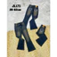 Quần Jeans Nữ, Quần Bò Nữ Lưng Cao Thêu Nơ Đắp Thời Trang