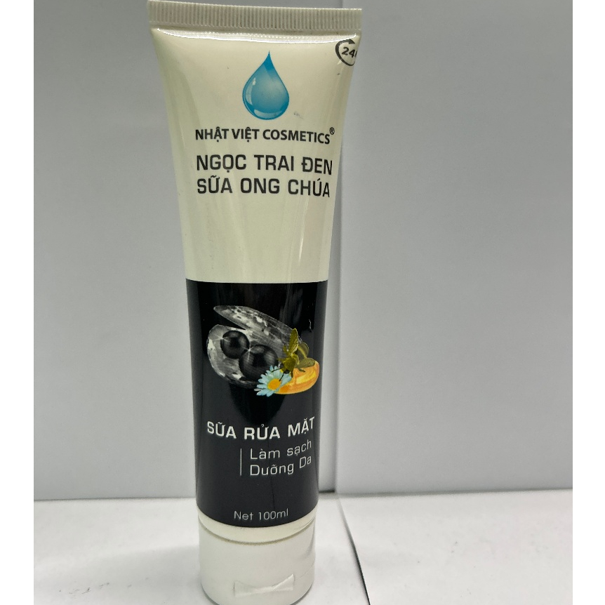 Sữa Rửa Mặt Nhật Việt Ngọc Trai Đen - Làm Sạch Bã Nhờn, Dịu Nhẹ Thu Nhỏ Lỗ Chân Lông