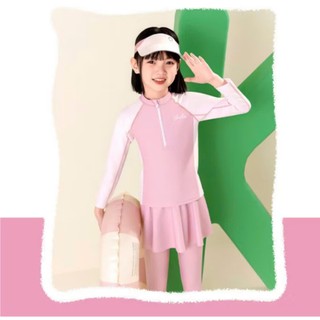 BK54 Bộ đồ bơi bé gái áo dài tay quần liền chân váy,bikini dài tay chống nắng cho bé gái 12- 48kg