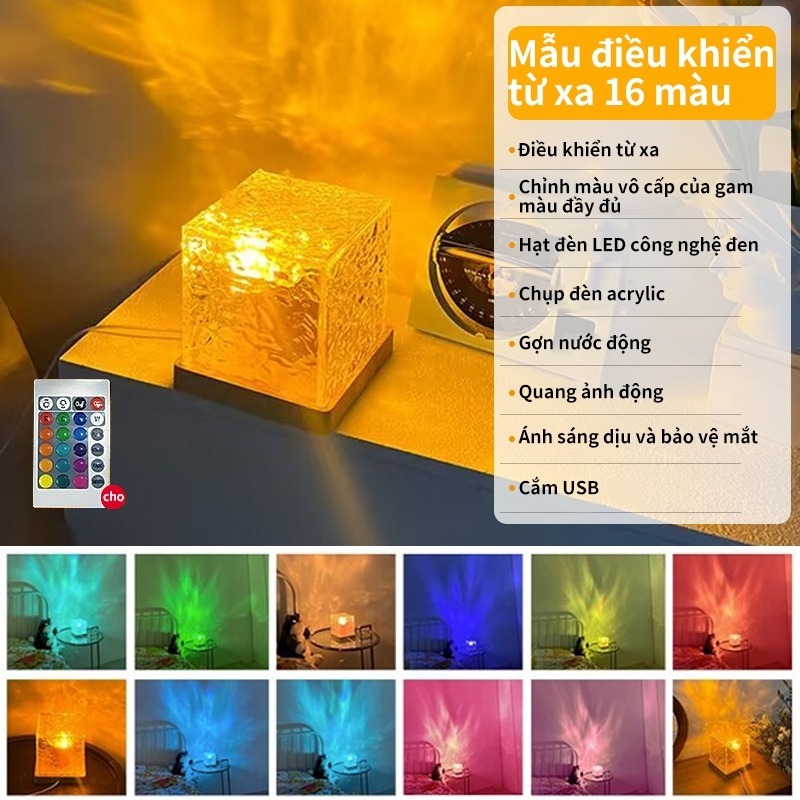 Ins Trực Tuyến Đèn Ngủ Kiểu Ngọn Lửa Xoay Được Sáng Tạo Cạnh Giường Phòng Ngủ Không gian lãng mạn đa sắc màu