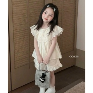 [B&G] Sét bộ áo bèo ren + quần short siêu dễ thương mùa hè cho bé đi chơi đi học từ 10-45kg