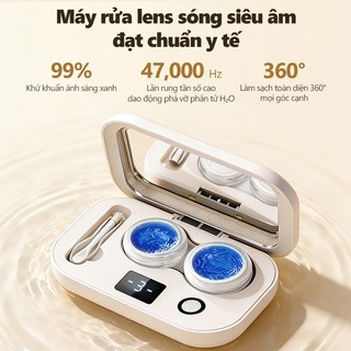 Máy rửa lens tự động Làm sạch bằng sóng siêu âm Khử trùng bằng ánh sáng xanh Máy rửa kính áp tròng
