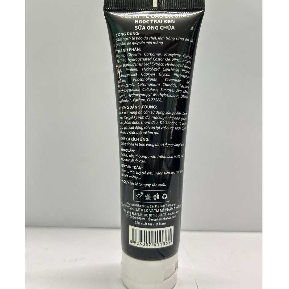 Gel Tẩy Tế Bào Chết - Làm Sạch Sâu, Thông Thoáng Lỗ Chân Lông Nhật Việt (Đen-Trắng)