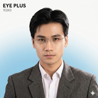 Gọng Kính Khoan Đa Giác 10243 Eye Plus Titanium Nhẹ Êm Thiết Kế Hiện Đại Thời Trang Unisex