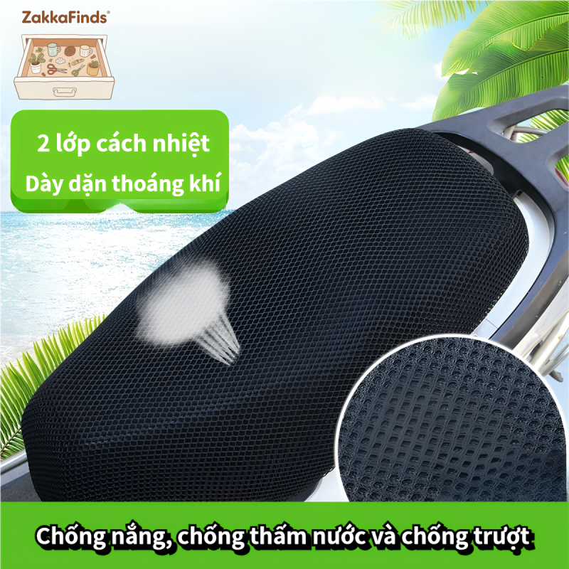 Bọc Yên Xe Máy, Vỏ Bọc Yên Xe Đệm Lưới 3D Thông Gió, Chịu Nhiệt Tốt, Siêu Êm Thoáng Khí
