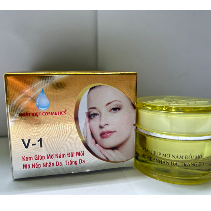 Kem Face Nhật Việt V1 [Vàng Xám] - Dưỡng Da Sáng Hồng, Tươi Trẻ, Đều Màu 6g