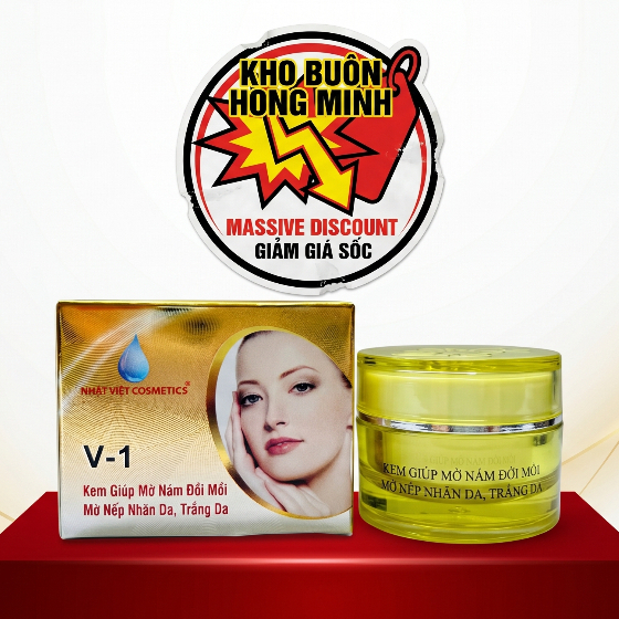Kem Face Nhật Việt V1 [Vàng Xám] - Dưỡng Da Sáng Hồng, Tươi Trẻ, Đều Màu 6g